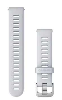 Schnellwechsel-Armband (18 mm) Silikon Steinweiss, Teile in Silber