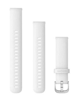 Schnellwechsel-Armband (18 mm) Weiss, Teile in Silber