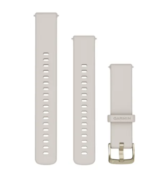 Schnellwechsel-Armband (18 mm) Silikon Elfenbein, Teile in Softgold