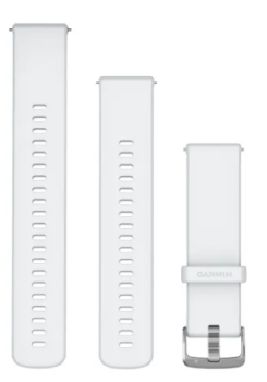 Schnellwechsel-Armband (22 mm) Silikon Steinweiss, Teile in Silber