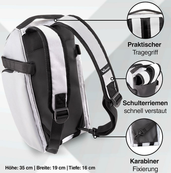 Trunk Bag - Aufliegende Gepäckträgertasche mit Rucksackfunktion reflective
